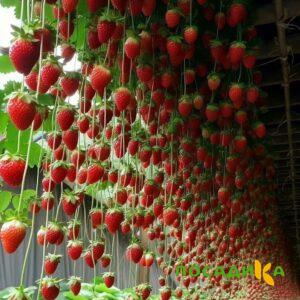 Клубника ампельная Анастасия купить по цене от 370р. в интернет-магазине «Посадика» с доставкой почтой в в Лабытнангие и по всей России – [изображение №1].